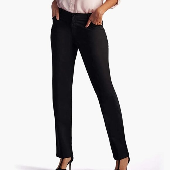 Lee Women's Relaxed Fit All Day Straight Leg Pant, Black, Size 4 - Picture 1 of 5